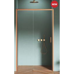 new trendy prime miedź szczotkowana drzwi prysznicowe wnękowe lewe. szkło czyste 6mm 160x200 (d-0824a)