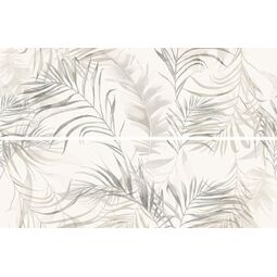 Opoczno, Softy, OPOCZNO SOFTY LEAVES WHITE SATIN DEKOR 58X89 