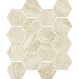 paradyż sunlight stone beige hexagon mozaika 22x25.5 