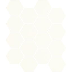 paradyż bianco hexagon uniwersalna mozaika 22x25.5 