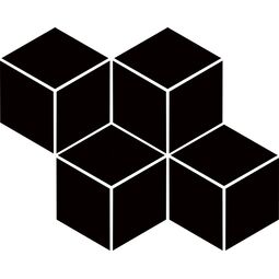 paradyż nero romb hexagon uniwersalna mozaika gres 20.4x23.8 