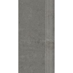 paradyż pure art basalt mat stopnica prosta nacinana 29.8x59.8x0.9 