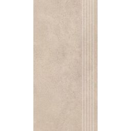 paradyż silkdust beige stopnica prosta nacinana półpoler 29.8x59.8 