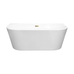 Besco, Vica New, BESCO VICA NEW 150 WANNA WOLNOSTOJĄCA BIAŁA 150X80 KLIK-KLAK GRAFIT Z PRZELEWEM SZCZELINOWYM (WAS-150VNGR) 