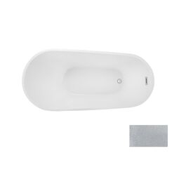Besco, Melody, BESCO MELODY GLAM 170 SREBRNA WANNA WOLNOSTOJĄCA + MASKOWNICE BIAŁE 170X80 (WA-170-MSB) 