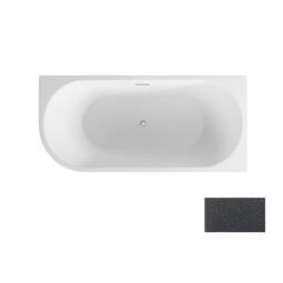 Besco, Zoya, BESCO ZOYA GLAM 170 P GRAFITOWA WANNA WOLNOSTOJĄCA PRAWA + MASKOWNICE CZARNE 170X80 (WA-170-ZPGC) 