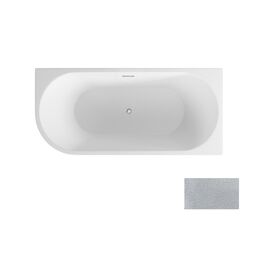 Besco, Zoya, BESCO ZOYA GLAM 170 P SREBRNA WANNA WOLNOSTOJĄCA PRAWA + MASKOWNICE CZARNE 170X80 (WA-170-ZPSC) 