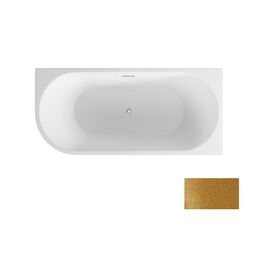 Besco, Zoya, BESCO ZOYA GLAM 170 P ZŁOTA WANNA WOLNOSTOJĄCA PRAWA + MASKOWNICE BIAŁE 170X80 (WA-170-ZPZB) 