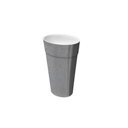 besco uniqa glam srebrna umywalka wolnostojąca + klik-klak biały 32x46x84 (umd-u-wgsw)