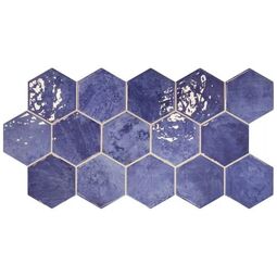 Realonda, Hex, REALONDA HEX ZELLIGE AZURE GRES 26.5X51 