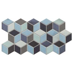 realonda rhombus blue gres 26.5x51 