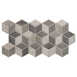 realonda rhombus grey gres 26.5x51 