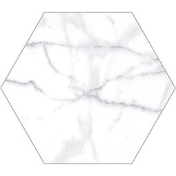 ribesalbes shaped marble hex carrara gloss płytka ścienna 15x17.3 