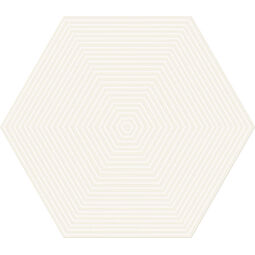 tubądzin cielo e terra bianco geometry 1 mat dekor 19.2x22.1x1