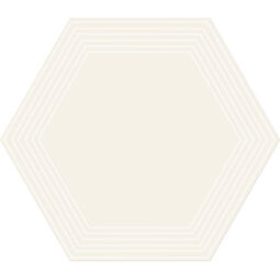 tubądzin cielo e terra bianco geometry 2 mat dekor 19.2x22.1x1