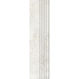 tubądzin torano white mat stopnica rektyfikowana 29.6x119.8x1