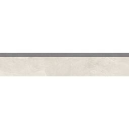 tubądzin care grand cave white str stopnica rektyfikowana 29.8x159.8x0.8