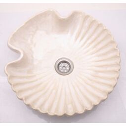 dekornia umywalka artystyczna ceramiczna um19h muszla mała kolor: biały 