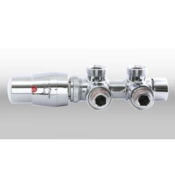 varioterm zestaw twins 3/4x3/4 kątowy lewy chrom + nypel 2szt. 1/2x3/4