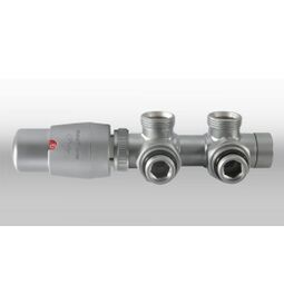 varioterm zestaw twins 3/4x3/4 katowy lewy satyna + nypel 2szt. 1/2x3/4