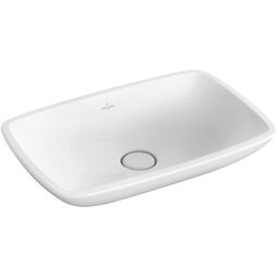 Villeroy, Loop & Friends, VILLEROY LOOP & FRIENDS UMYWALKA STOJĄCA NA BLACIE 58.5X38 WEISS ALPIN CERAMICPLUS (515400R1) 