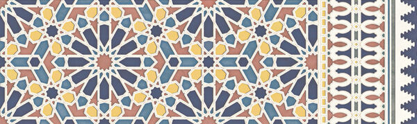 aparici alhambra blue rauda płytka ścienna 29.75x99.5 