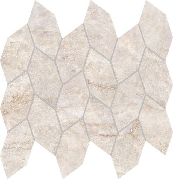 azteca perla venata lux leaf gris mozaika lappato gres rektyfikowany 29.49x28.39 