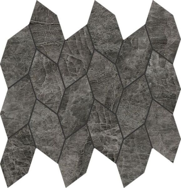 azteca perla venata lux leaf negro lappato mozaika lappato gres rektyfikowany 29.49x28.39 