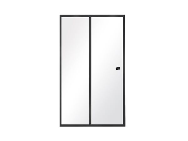 besco duo slide black 110 drzwi prysznicowe przesuwne szkło przejrzyste 110x195 (ddsb-110) 