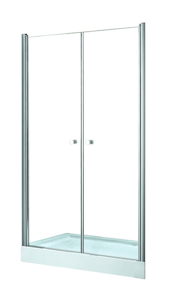 besco sinco due 90 drzwi prysznicowe wahadłowe podwójne szkło przejrzyste 90x195 (dsd-90) 
