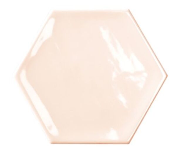 bestile bondi pink hexagon shine płytka ścienna 11x12.5 