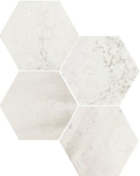 carmen ceramic art mars white hexagon 13.9x16 
