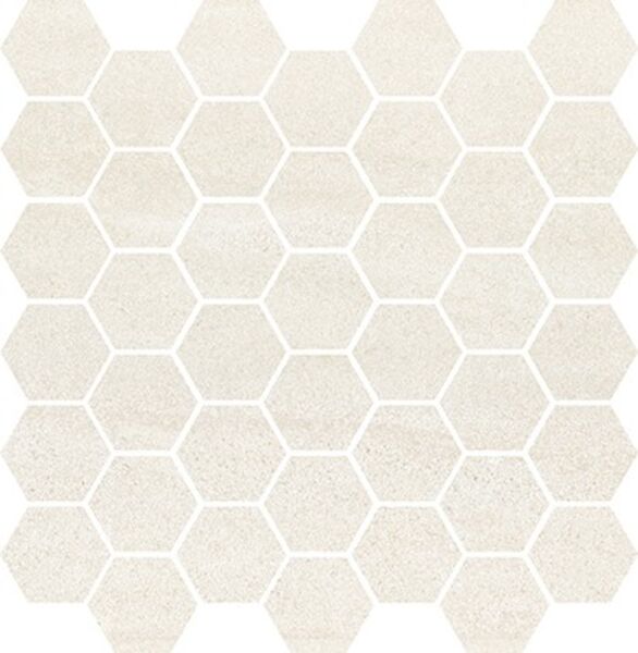 cersanit bantu cream heksagon small glossy mosaic 29x29.7 