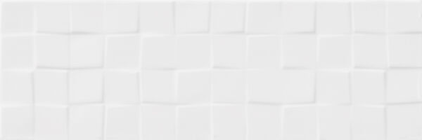 cersanit white glossy structure cubes płytka ścienna 19.8x59.8 