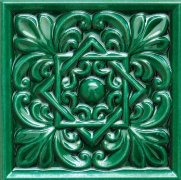 cil decor cevica green crackle glossy płytka ścienna 15x15 