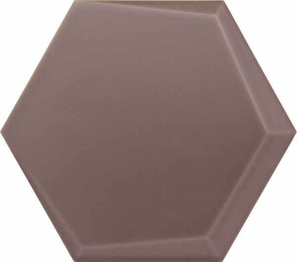 decus hexagono cuna chocolate mate płytka ścienna 15x17 