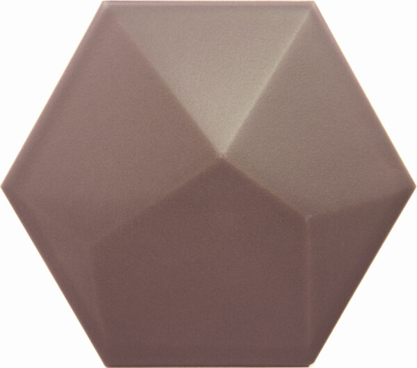 decus hexagono piramidal chocolate mate płytka ścienna 15x17 