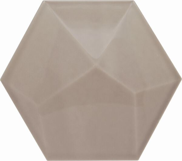 decus hexagono piramidal nude brillo płytka ścienna 15x17 