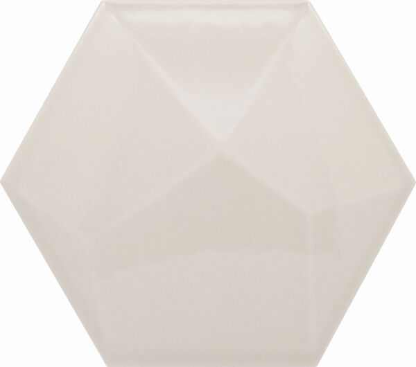 decus hexagono piramidal perla brillo płytka ścienna 15x17 