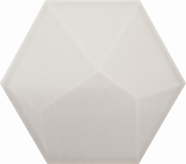 decus hexagono piramidal perla mate płytka ścienna 15x17 