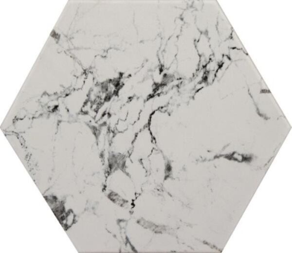decus marmol carrara hexagono gres 14x16.3 
