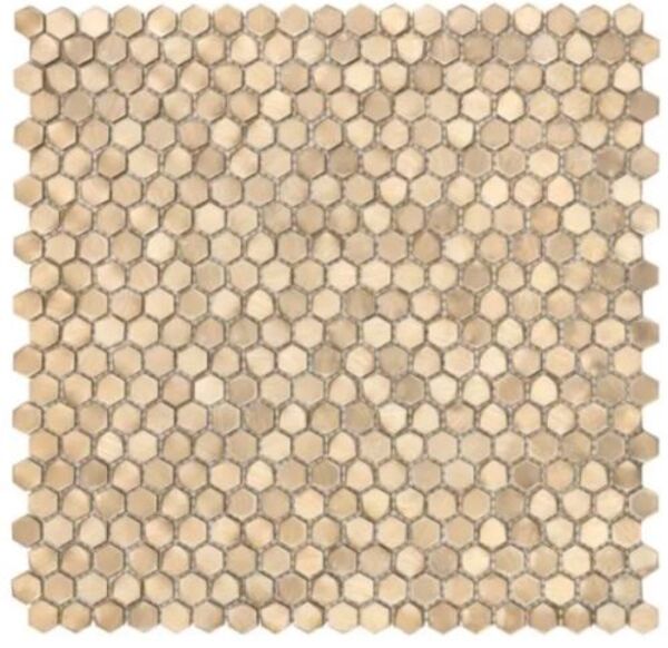dunin allumi gold hexagon 14 mozaika metalowa 30x30 
