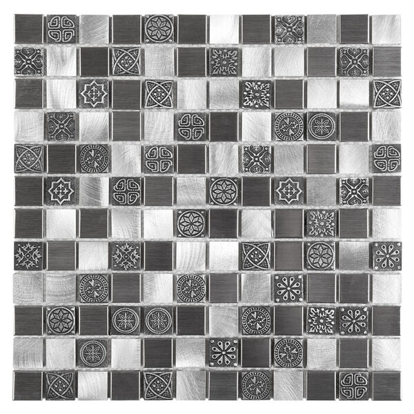 dunin allumi grey mix 23 mozaika metalowa 30x30 