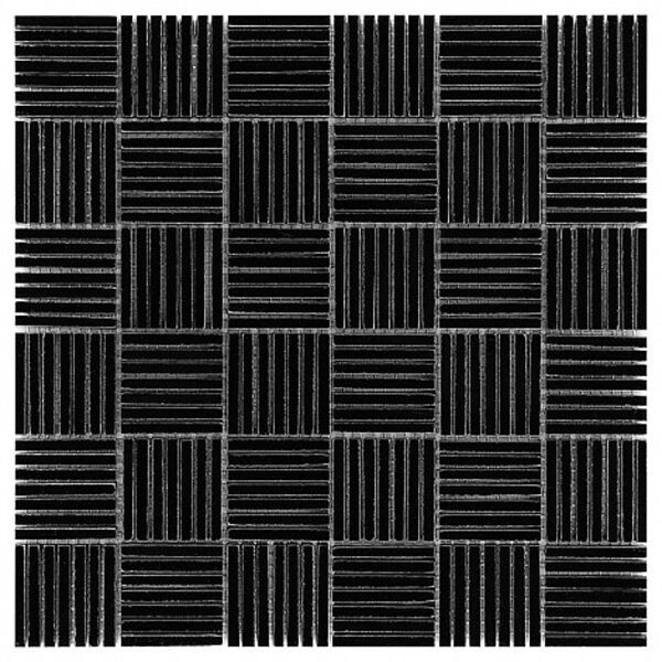 dunin black&white pure black tatami 48 płytka kamienna 30.5x30.5 
