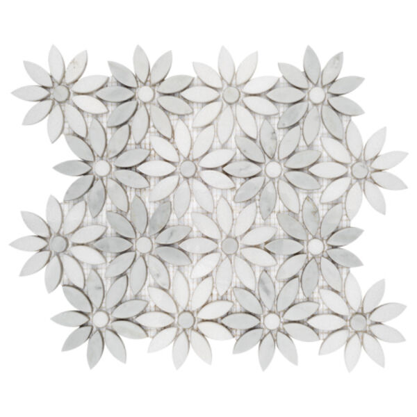 dunin carrara white bloom mozaika kamienna 28.5x31.5 