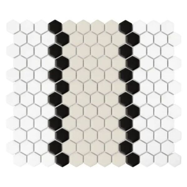 dunin mini hexagon stripe 3.1.b matt mozaika 26x30 