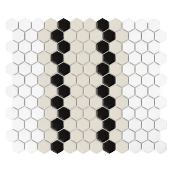dunin mini hexagon stripe 5.1.c matt mozaika 26x30 