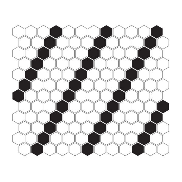 dunin mini hexagon b&w lean mozaika 26x30 