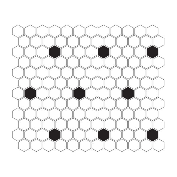dunin mini hexagon b&w spot mozaika 26x30 