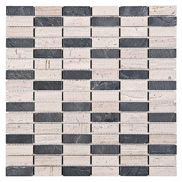 dunin woodstone grey block mix 48 mozaika kamienna 30.5x30.5 PŁYTKA DREWNOPODOBNA